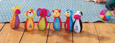 Jungle Pals Skittles Bowling Game    