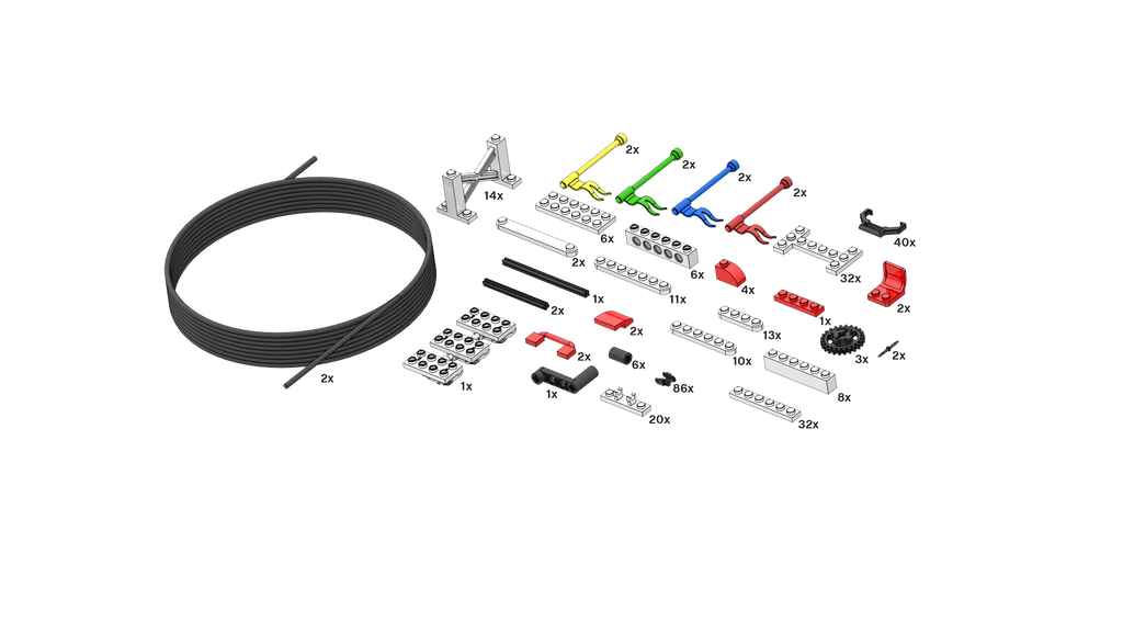 CDX Blocks Little Dipper Roller Coaster - 324 Pieces    