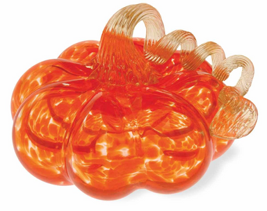 Small Orange Glass Pumpkin    