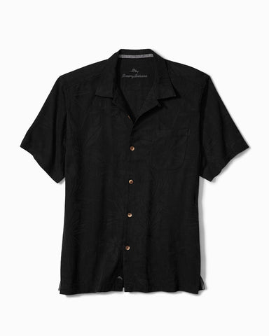Tommy Bahama Al Fresco Tropics Camp Shirt BLACK M  719260726802