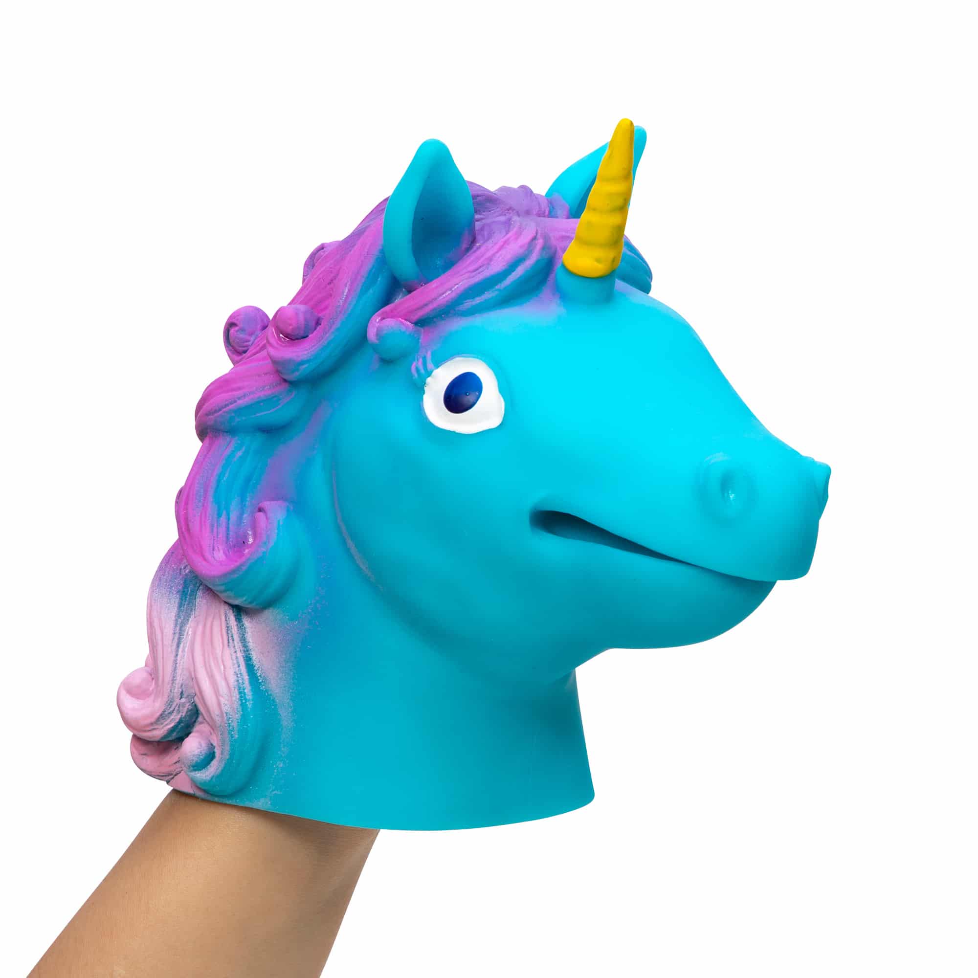 Unicorn Hand Puppet - (Single) Blue, Pink or Purple