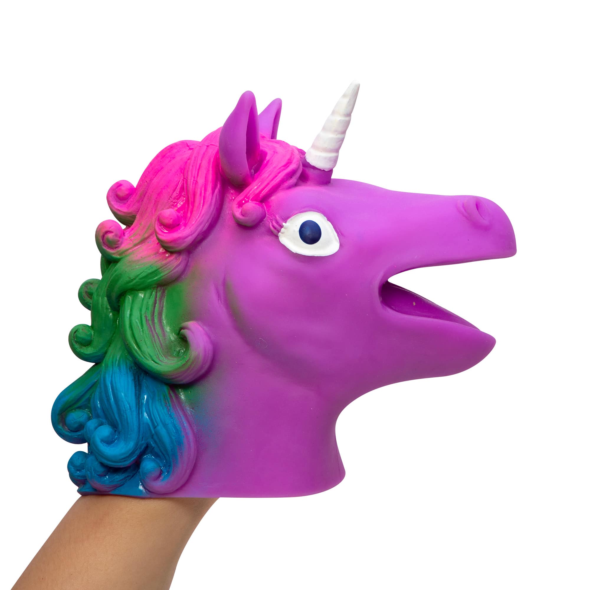 Unicorn Hand Puppet - (Single) Blue, Pink or Purple