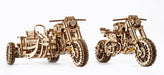 UGears Scrambler UGR-10 Motorcycle With Sidecar    