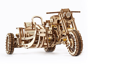 UGears Scrambler UGR-10 Motorcycle With Sidecar    