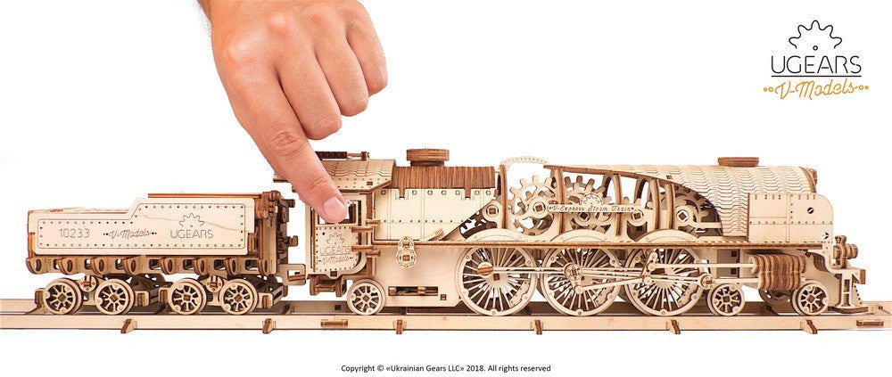 UGears V-Express Steam Train With Tender    