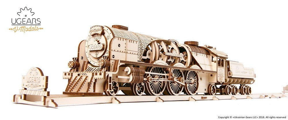 UGears V-Express Steam Train With Tender    