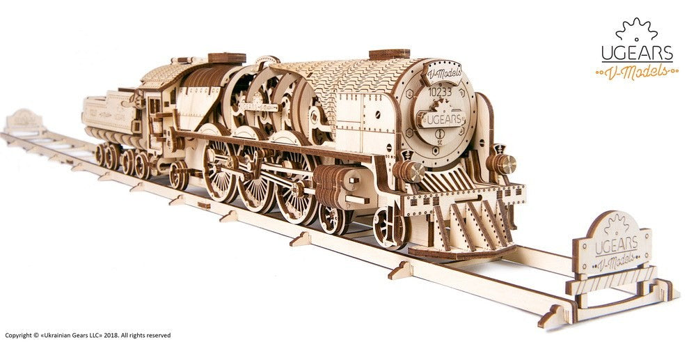 UGears V-Express Steam Train With Tender    
