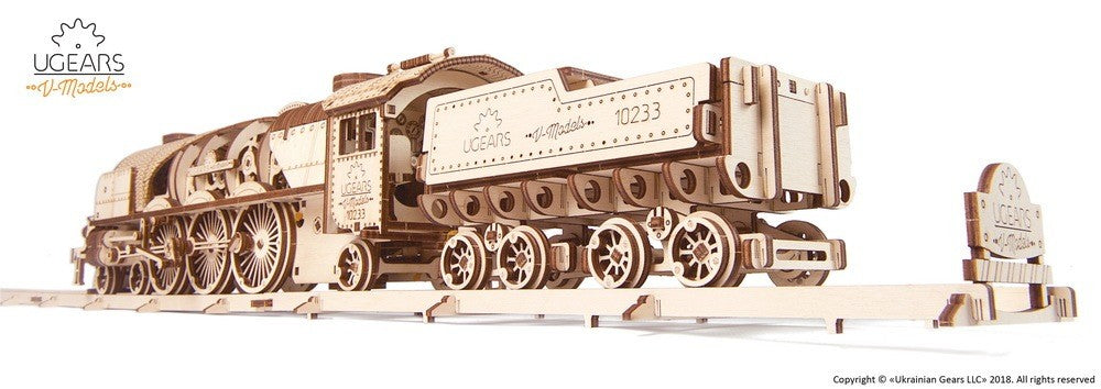 UGears V-Express Steam Train With Tender    