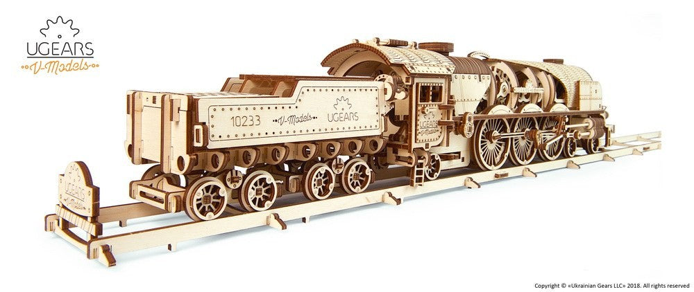 UGears V-Express Steam Train With Tender    