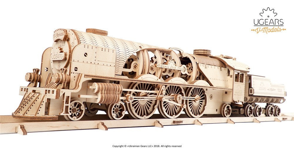 UGears V-Express Steam Train With Tender    