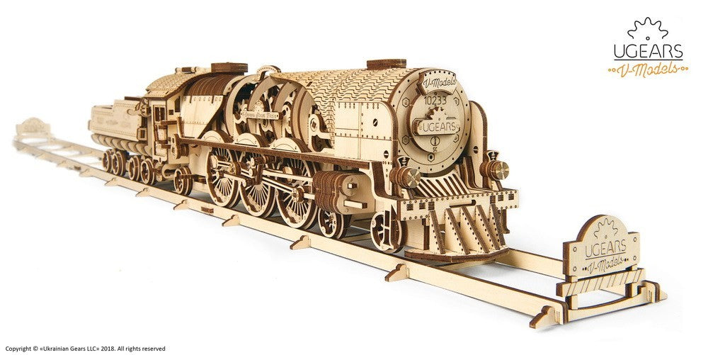UGears V-Express Steam Train With Tender    