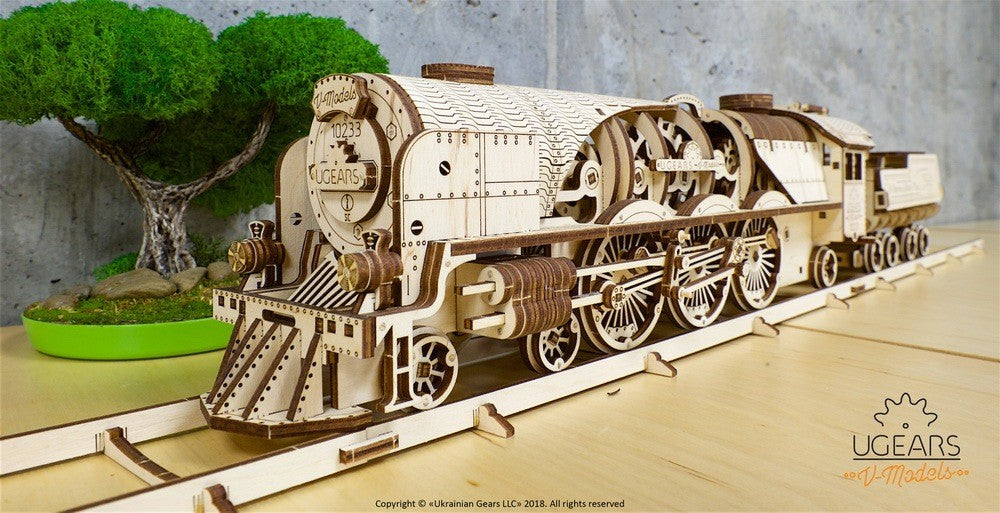 UGears V-Express Steam Train With Tender    