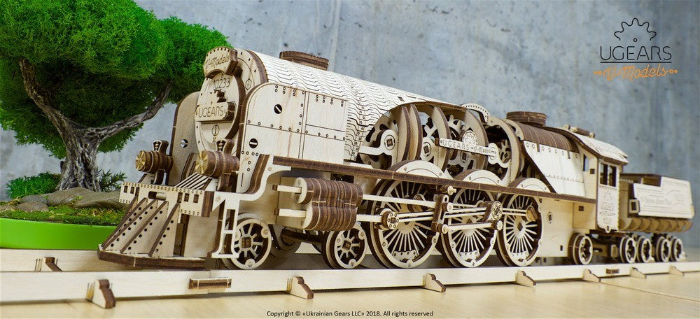 UGears V-Express Steam Train With Tender    