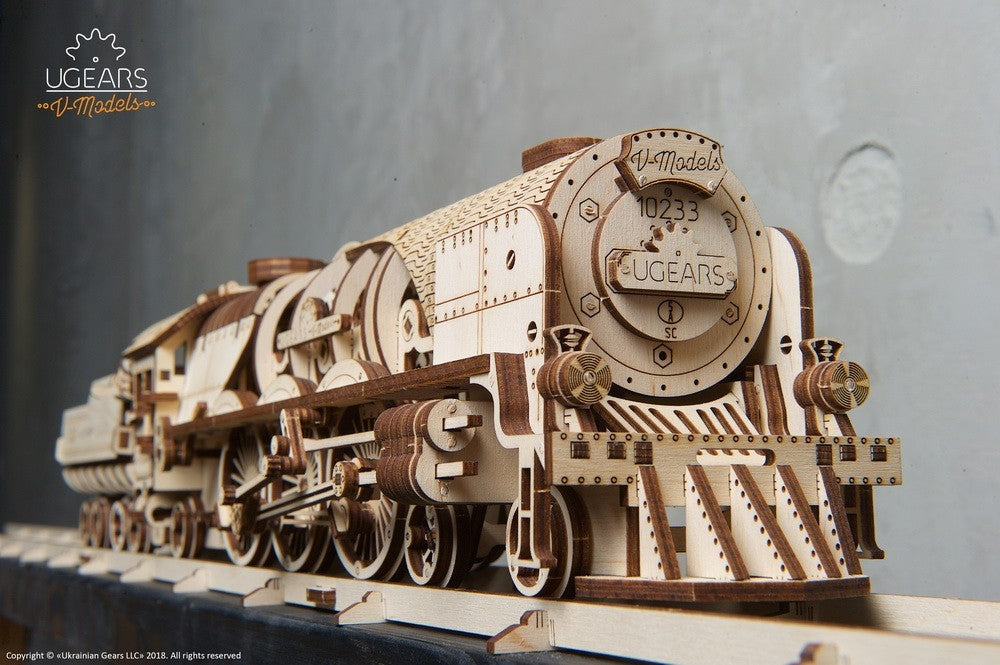 UGears V-Express Steam Train With Tender    