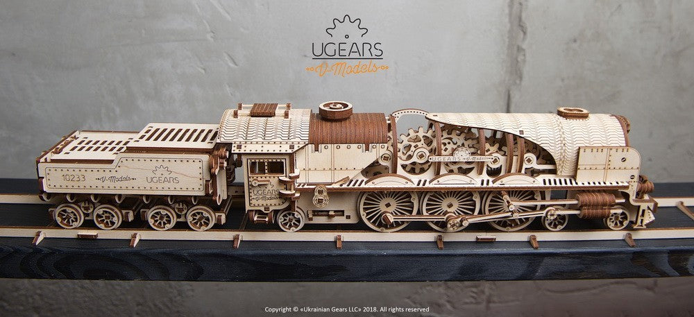 UGears V-Express Steam Train With Tender    