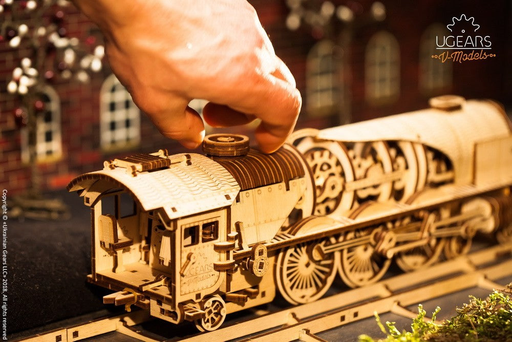 UGears V-Express Steam Train With Tender    
