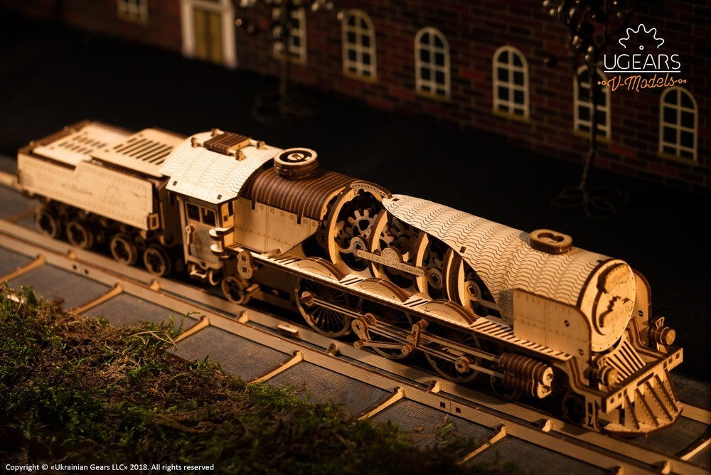 UGears V-Express Steam Train With Tender    