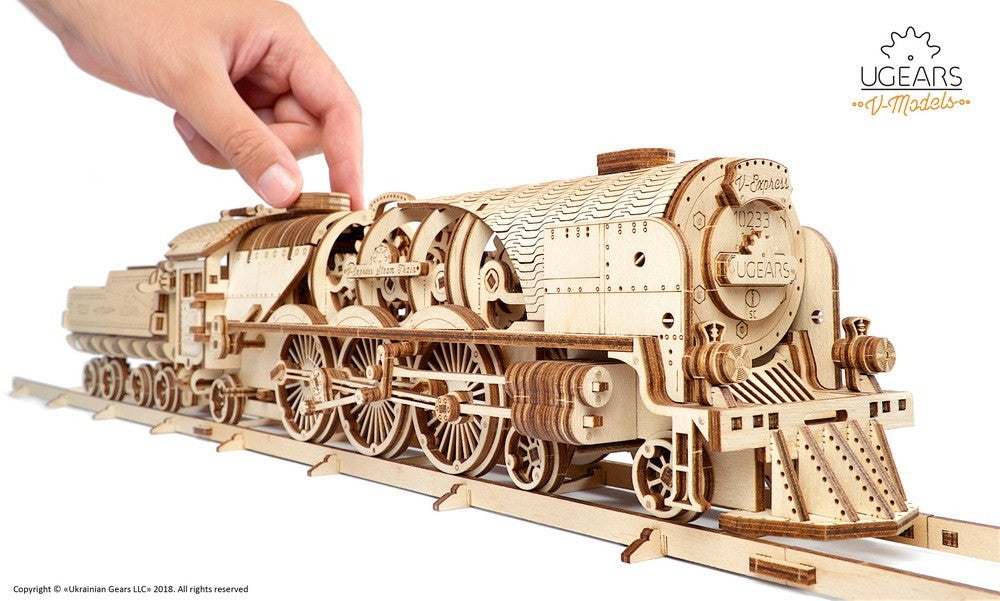 UGears V-Express Steam Train With Tender    