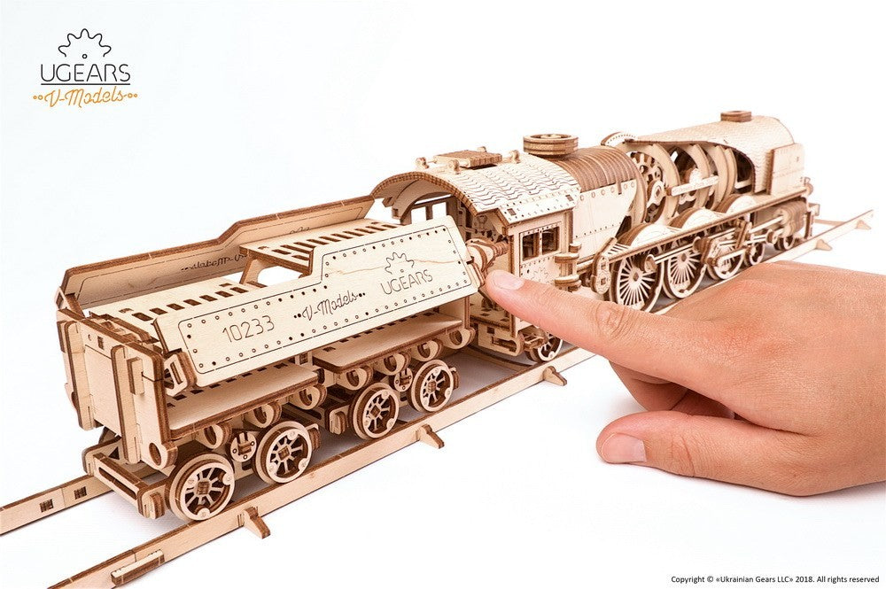 UGears V-Express Steam Train With Tender    