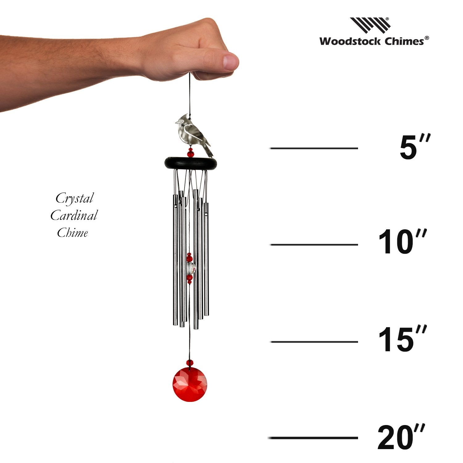 Crystal Cardinal Chime    