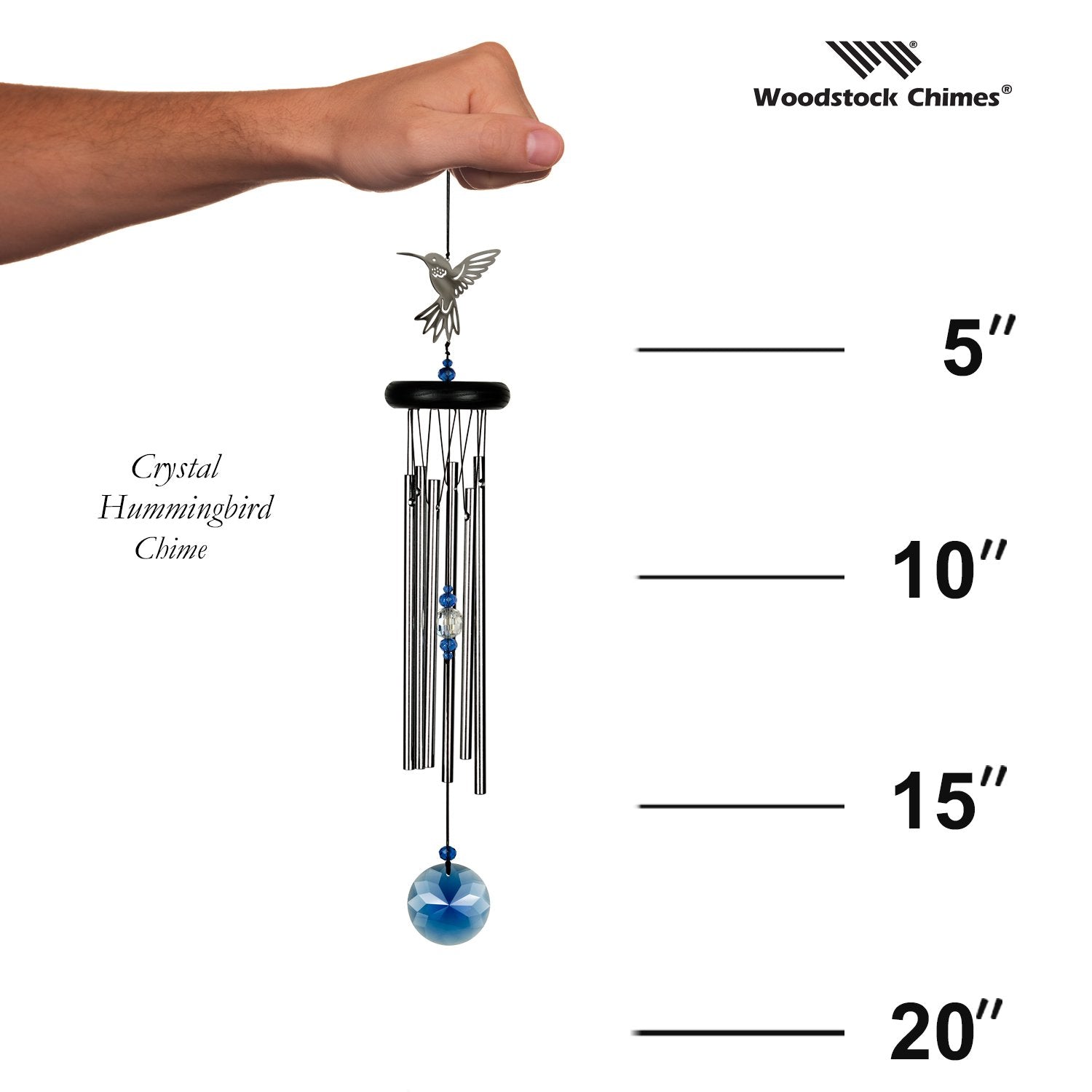 Crystal Hummingbird Chime    