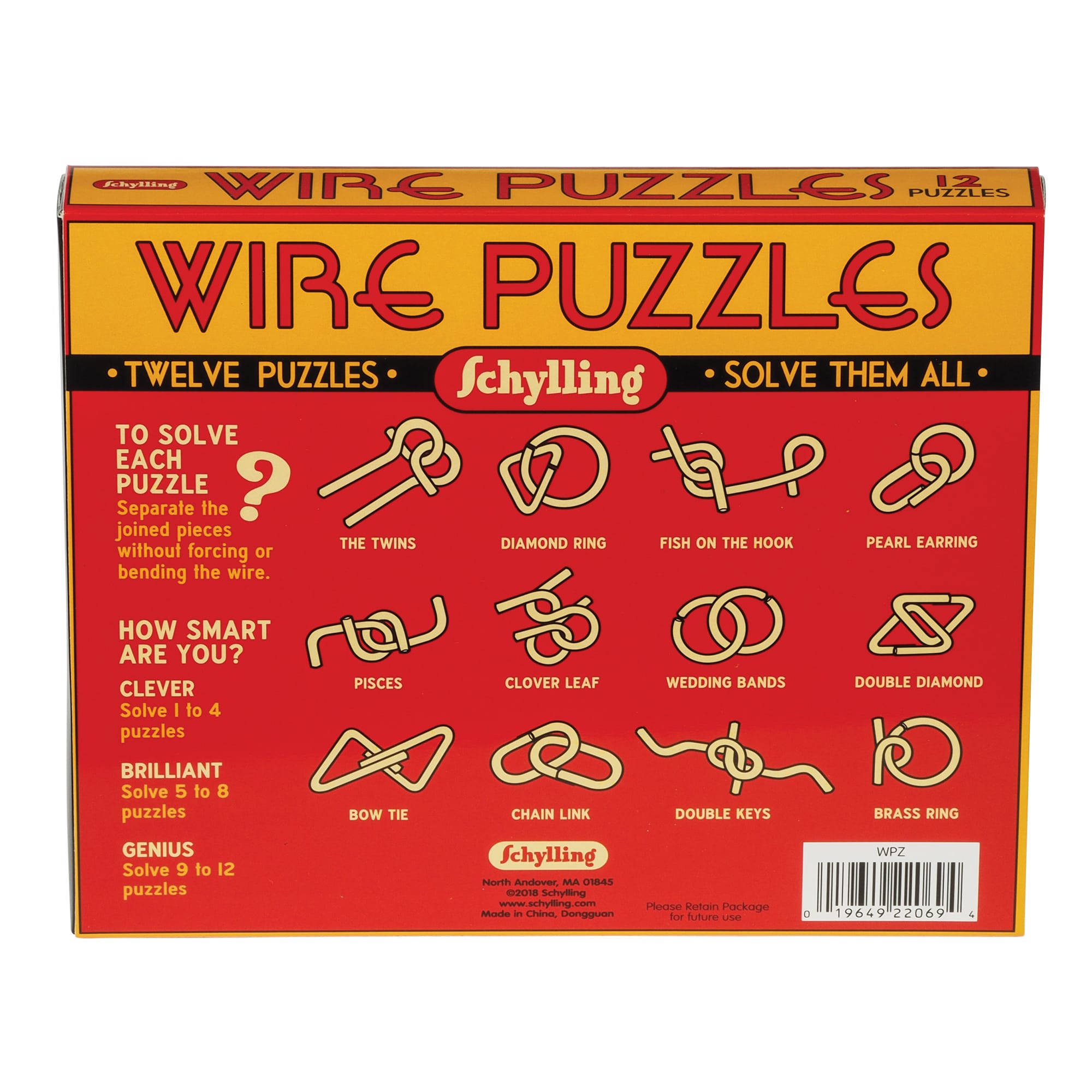 Wire Puzzles - Set of 12    