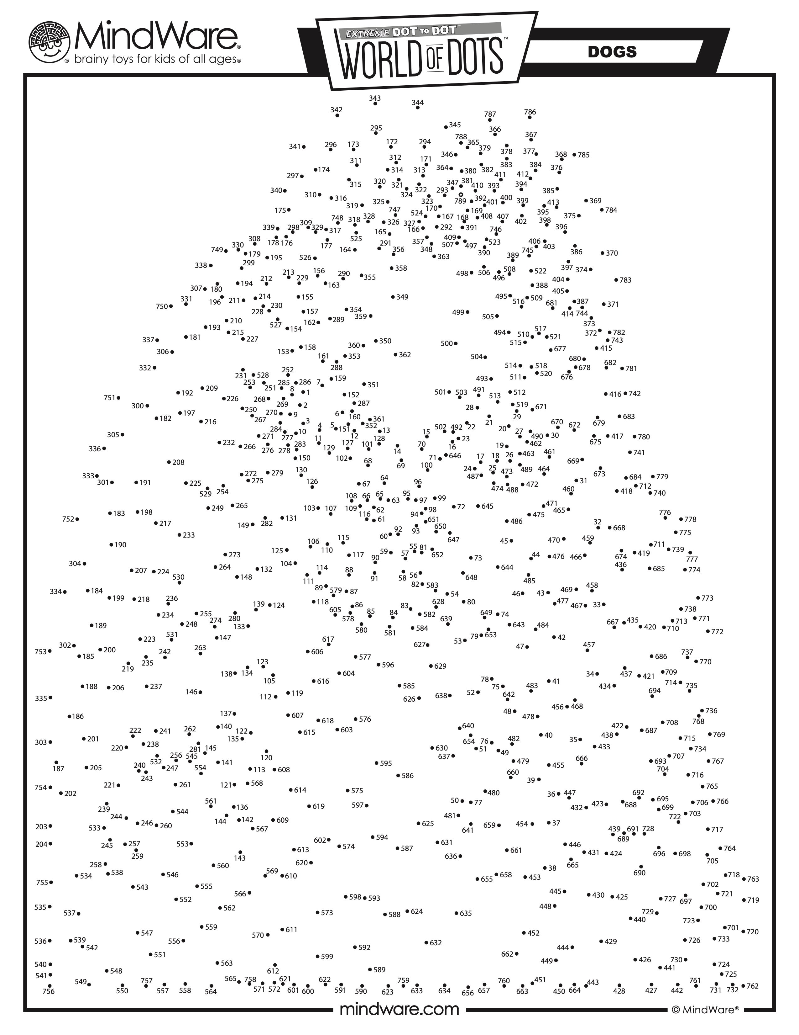 Extreme Dot to Dot World Of Dots - Dogs    