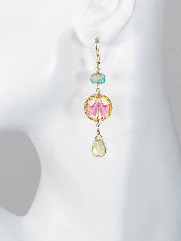 Holly Yashi Clementine Earrings - Watermelon    