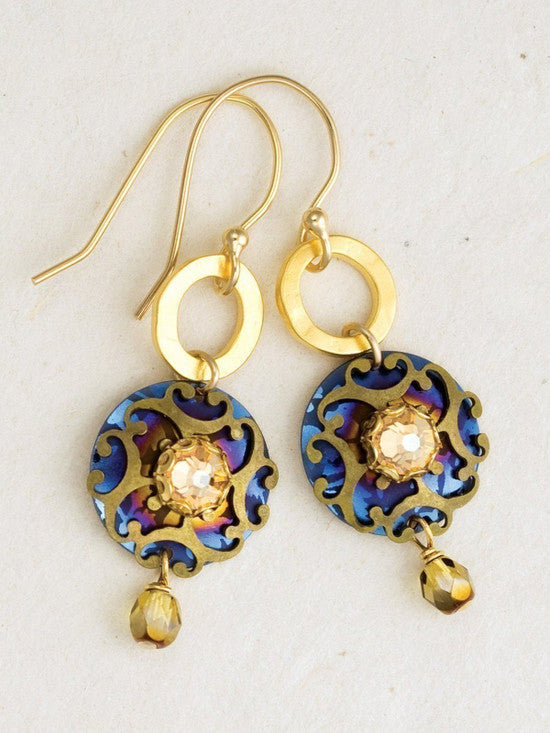 Holly Yashi Encircled Abela Earrings - Denim    