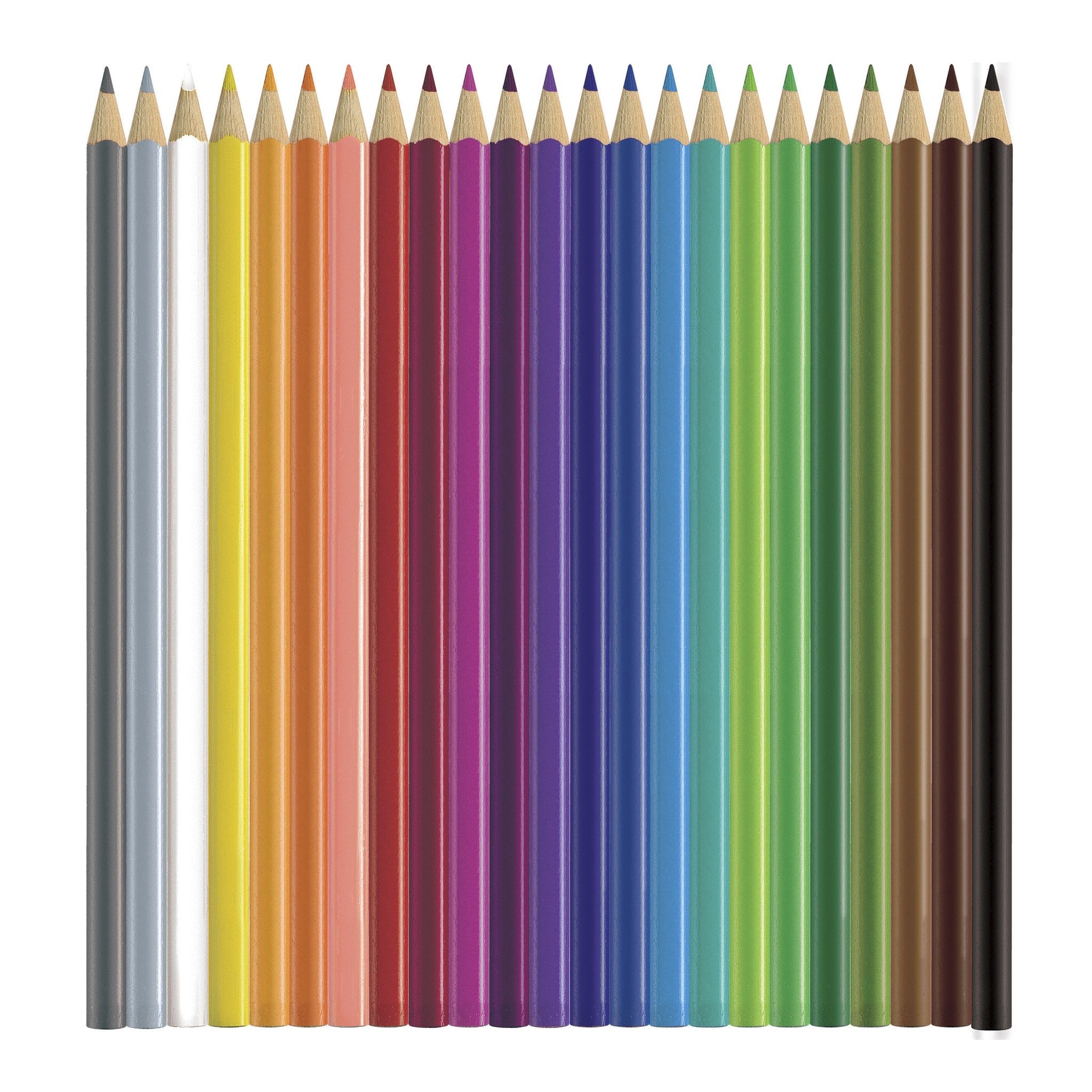 24 Triangular Colored EcoPencils    
