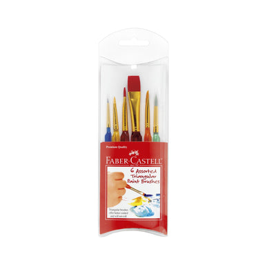 6 Piece Assorted Triangular Paint Brushes    