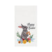 Happy Easter Bunny Embroidered Waffle Weave Kitchen Towel    