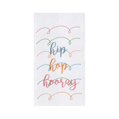Hip Hop Hooray Embroidered Flour Sack Kitchen Towel    