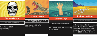 The Oregon Trail Hunt For Food Card Game    