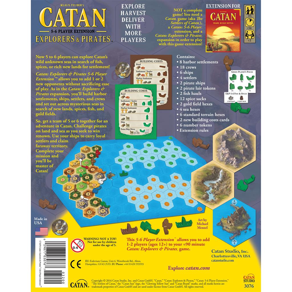 Catan Explorers and Pirates 5-6 Player Extension    