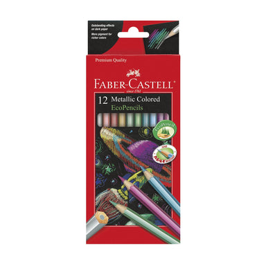 12 Metallic Colored Eco Pencils    