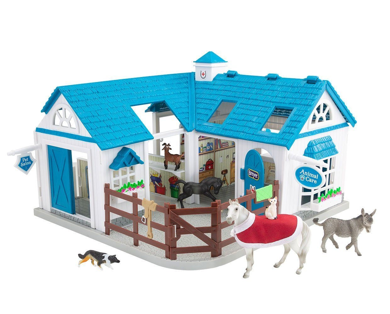 Breyer Stablemates - Deluxe Animal Hospital Blue Roof    