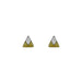 Sita Brass Triangle With Mother of Pearl Post Earrings    
