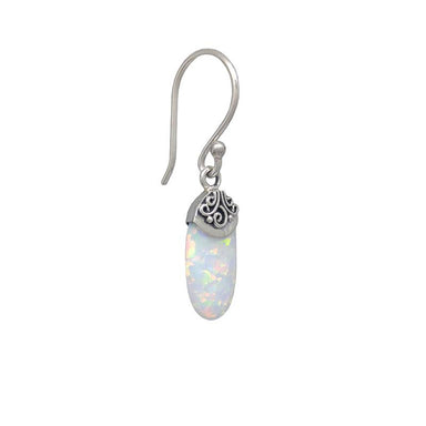 Sita Sterling Silver Dangle With Mosaic Opal Earrings    