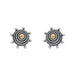 Sita Sterling Silver Ornate Spiral With 22K Gold Earrings    
