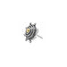 Sita Sterling Silver Ornate Spiral With 22K Gold Earrings    