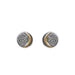 Sita Sterling Silver With 18K Gold Moon Post Earrings    
