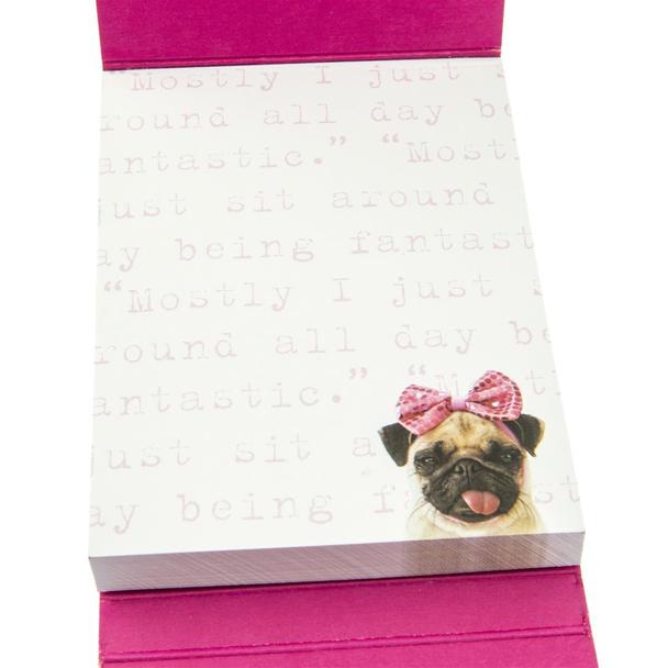 Fantastic Pug With A Bow - Pocket Note    