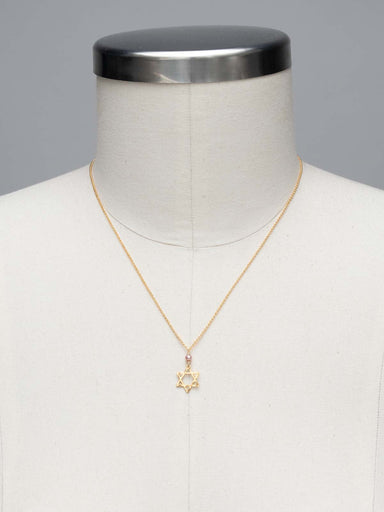 Holly Yashi Star of David Drop Necklace - Silver    