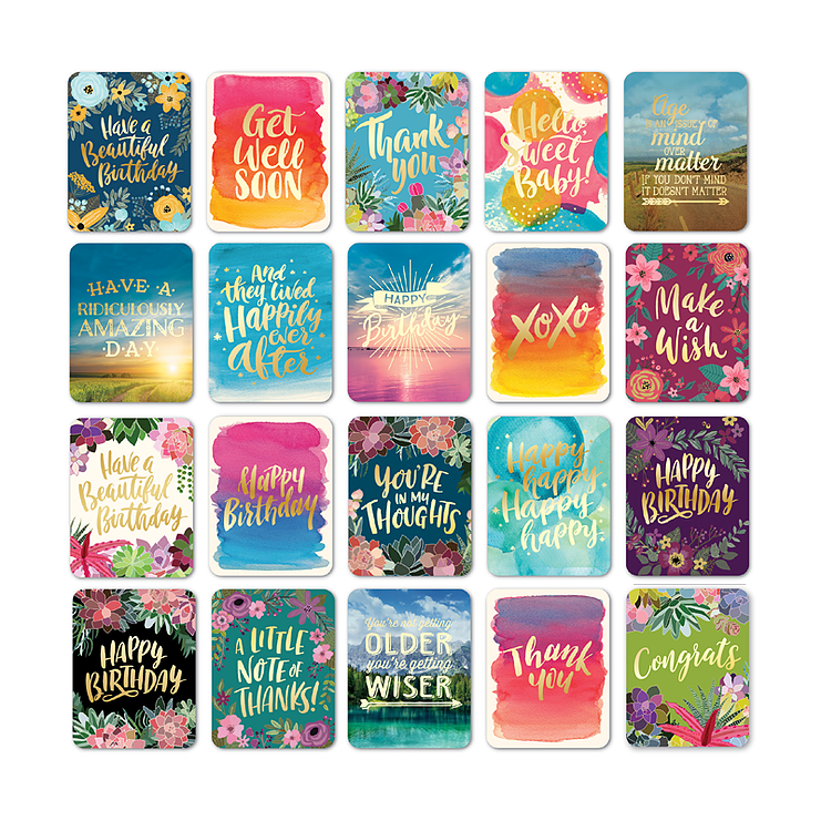 Boxed Assorted Occasion Greeting Cards- Succulent Paradise    