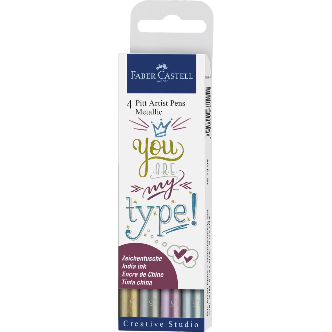 4 Pitt Artist Pens - Metallic You Are My Type    