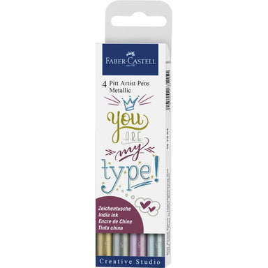 4 Pitt Artist Pens - Metallic You Are My Type    