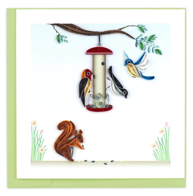 Bird Feeder - Blank Quilling Card    