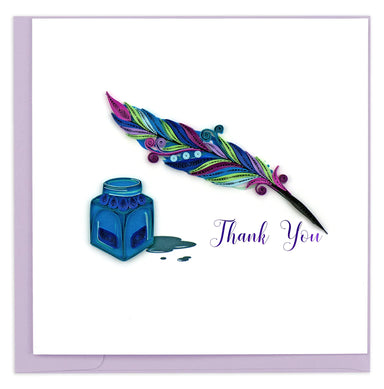 Thank You Quill & Ink - Blank Quilling Card    