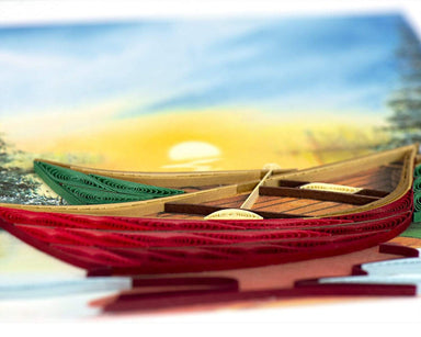 River Canoes - Blank Quilling Card    